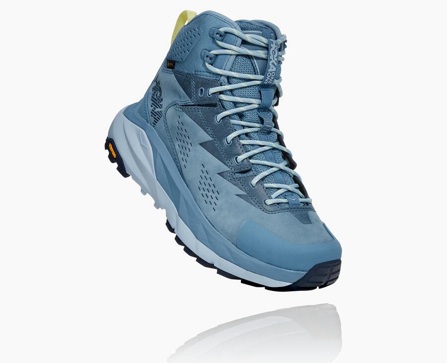 Hoka One One Yürüyüş Botları Kadın Mavi - Kaha Gore-Tex - YW8465091